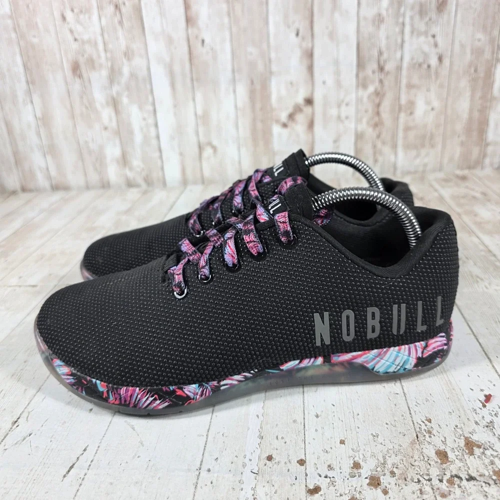 NOBULL Black Tropical SuperFabric Trainer Sneakers Womens 10 Mens 8.5
